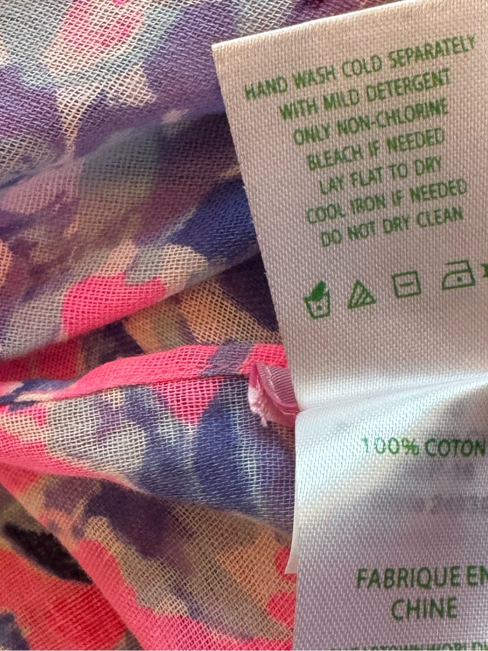 Lilly Pulitzer 100% Cotton Pink, Purple, Blue Print Infinity Scarf - Picture 8 of 9